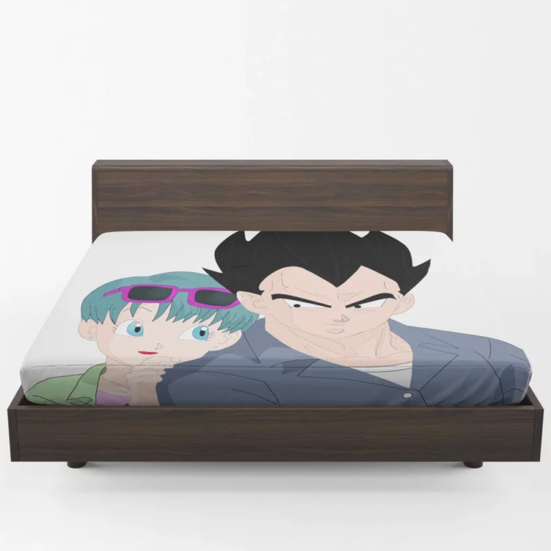 Bulma and Vegeta Dynamic Duo Anime Fitted Sheet 1