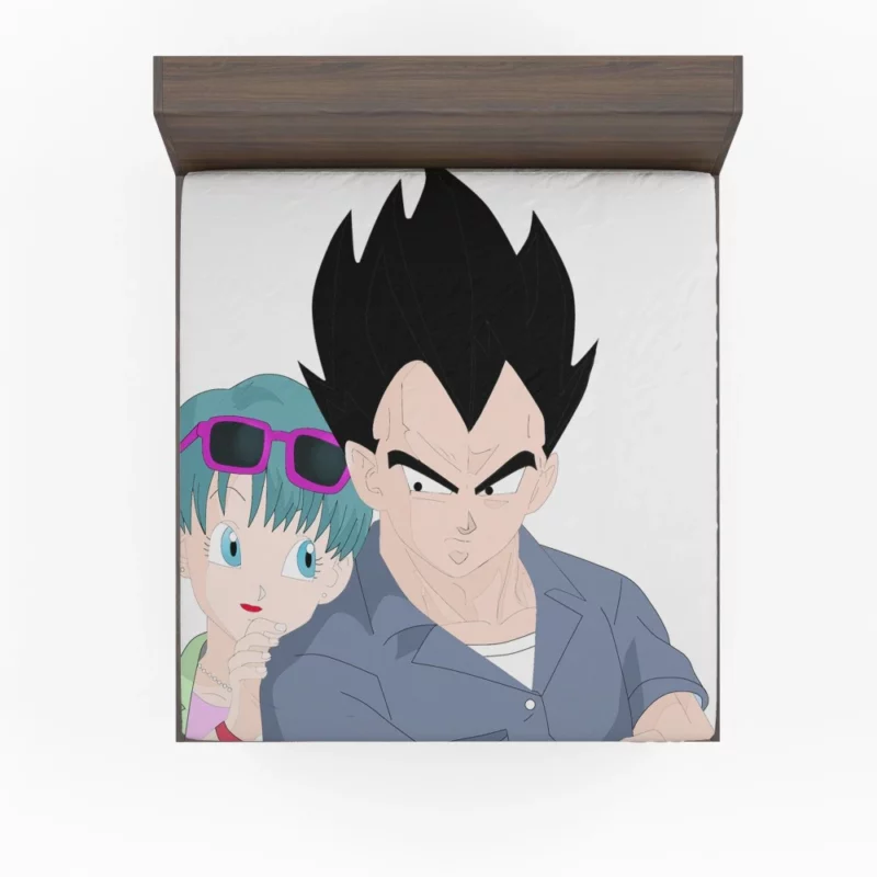 Bulma and Vegeta Dynamic Duo Anime Fitted Sheet