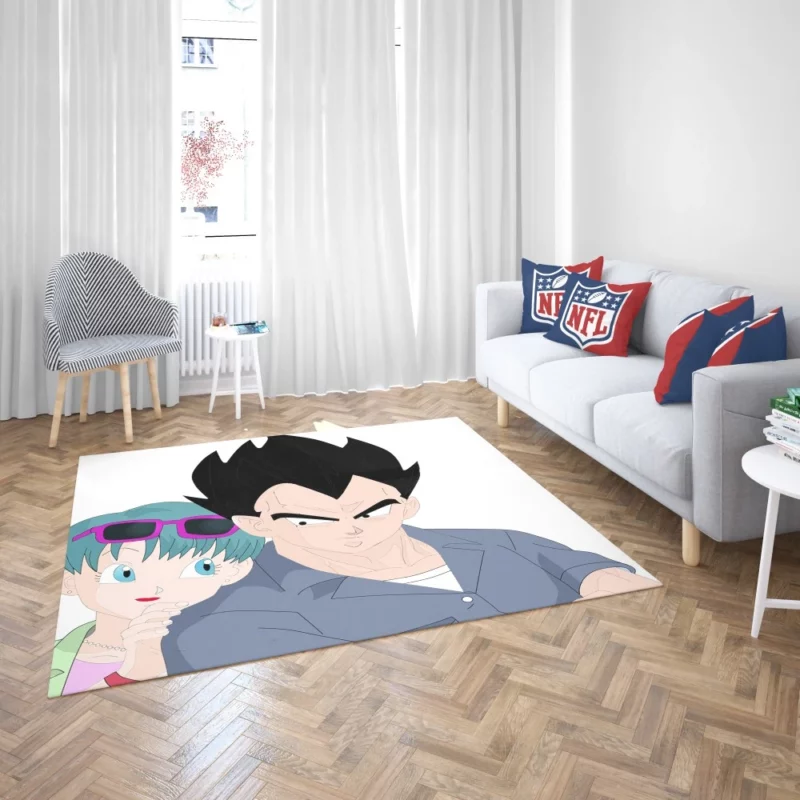 Bulma and Vegeta Dynamic Duo Anime Rug 2