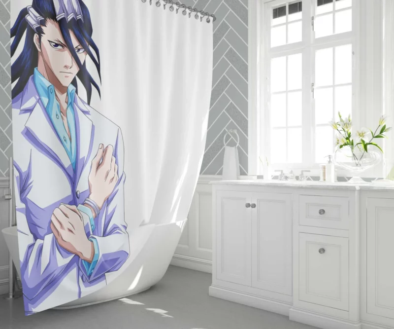 Byakuya Kuchiki Captain of Bleach Sixth Division Anime Shower Curtain 1