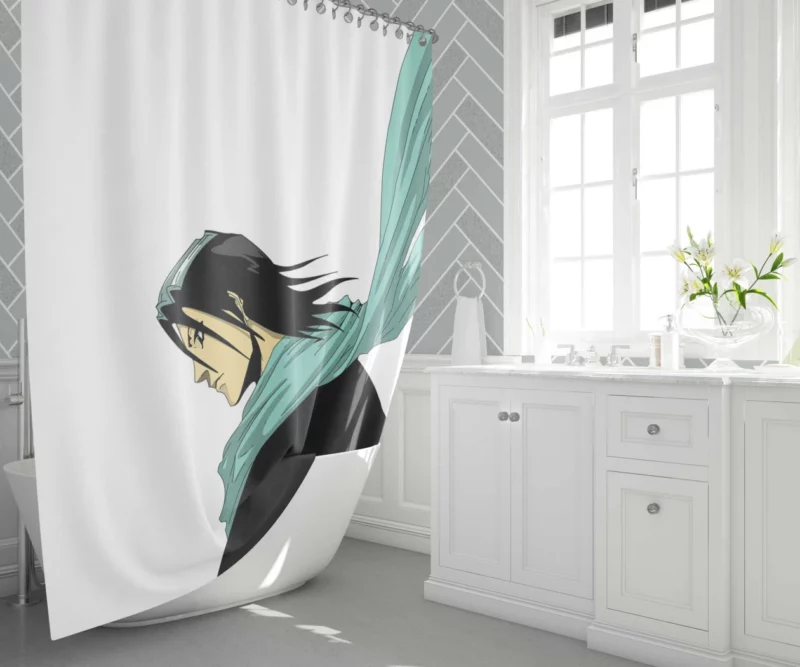 Byakuya Kuchiki Elegant Captain in Bleach Anime Shower Curtain 1