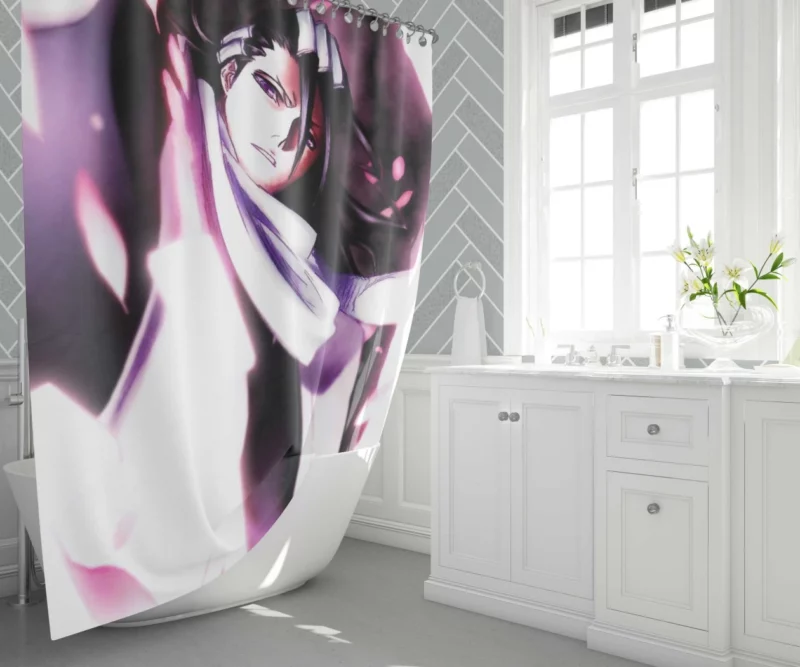 Byakuya Kuchiki Noble Soul Reaper Anime Shower Curtain 1