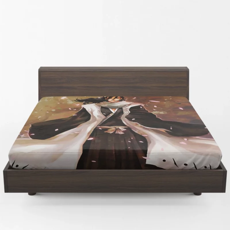 Byakuya Kuchiki Stern Soul Reaper Anime Fitted Sheet 1