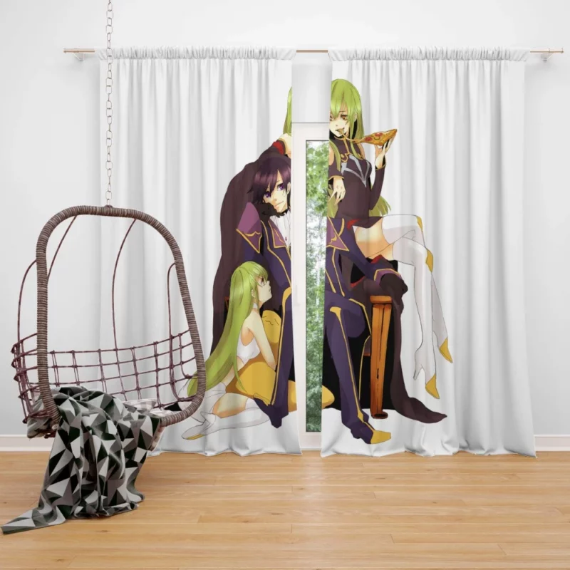 C.C. & Lelouch Bond Anime Curtain