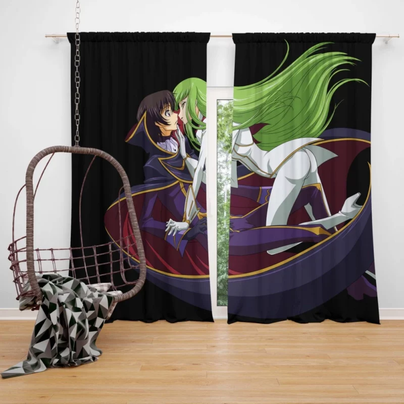 C.C. & Lelouch Code Geass Anime Curtain