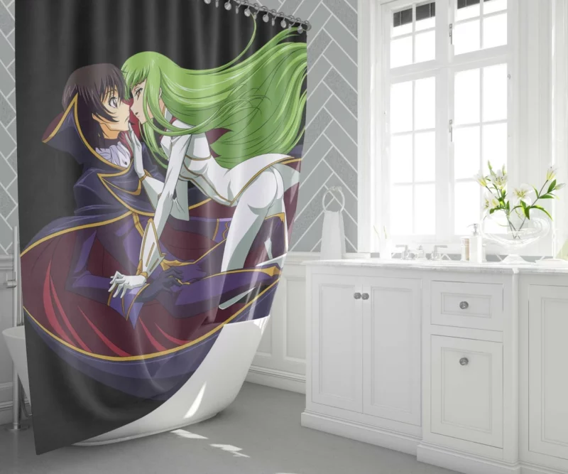 C.C. & Lelouch Code Geass Anime Shower Curtain 1