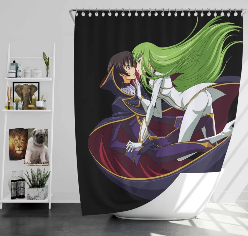 C.C. & Lelouch Code Geass Anime Shower Curtain