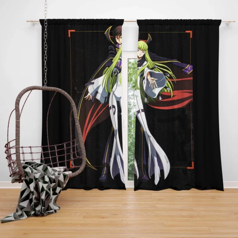 C.C. & Lelouch Connection Anime Curtain