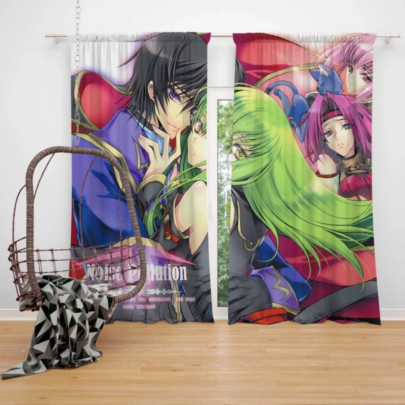 C.C. Lelouch & Kallen Anime Curtain