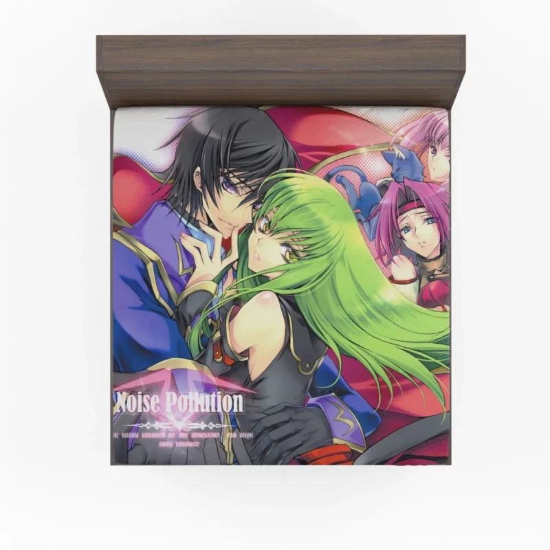 C.C. Lelouch & Kallen Anime Fitted Sheet