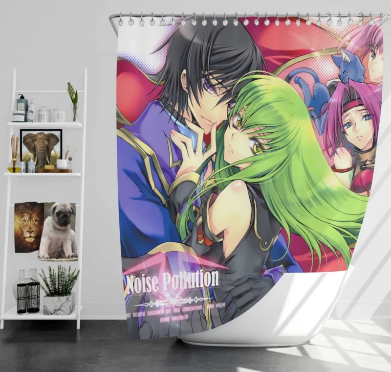 C.C. Lelouch & Kallen Anime Shower Curtain