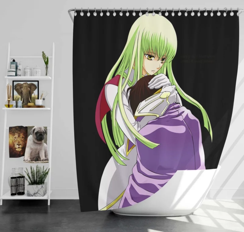 C.C. & Lelouch Lasting Bond Anime Shower Curtain