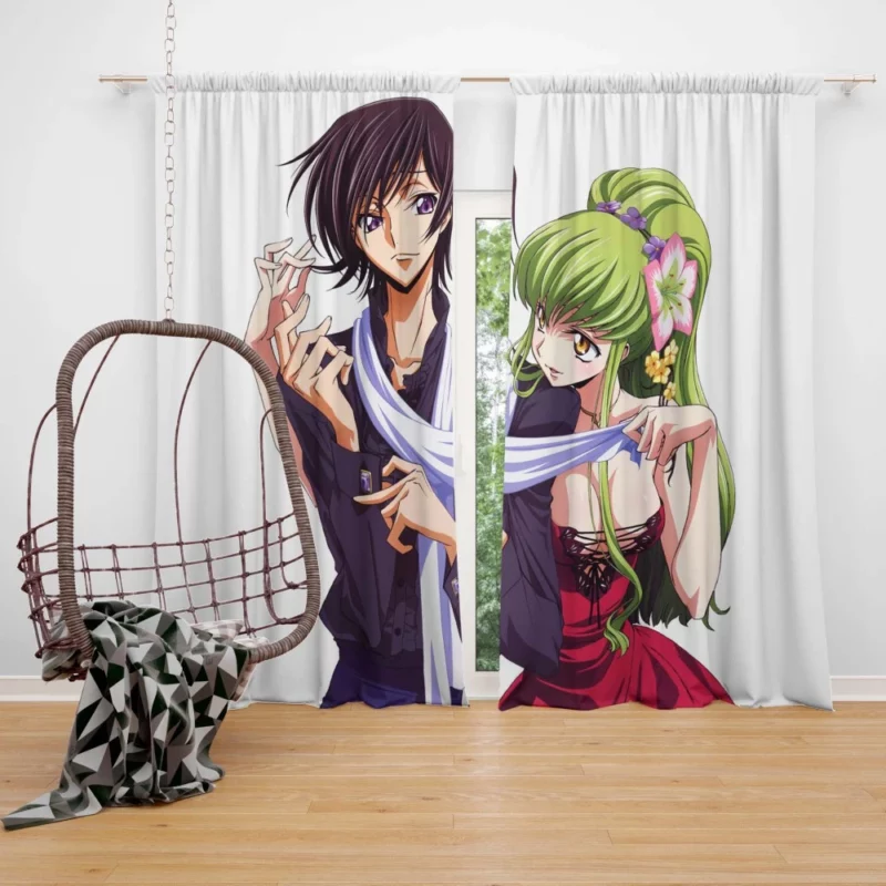 C.C. & Lelouch Saga Anime Curtain