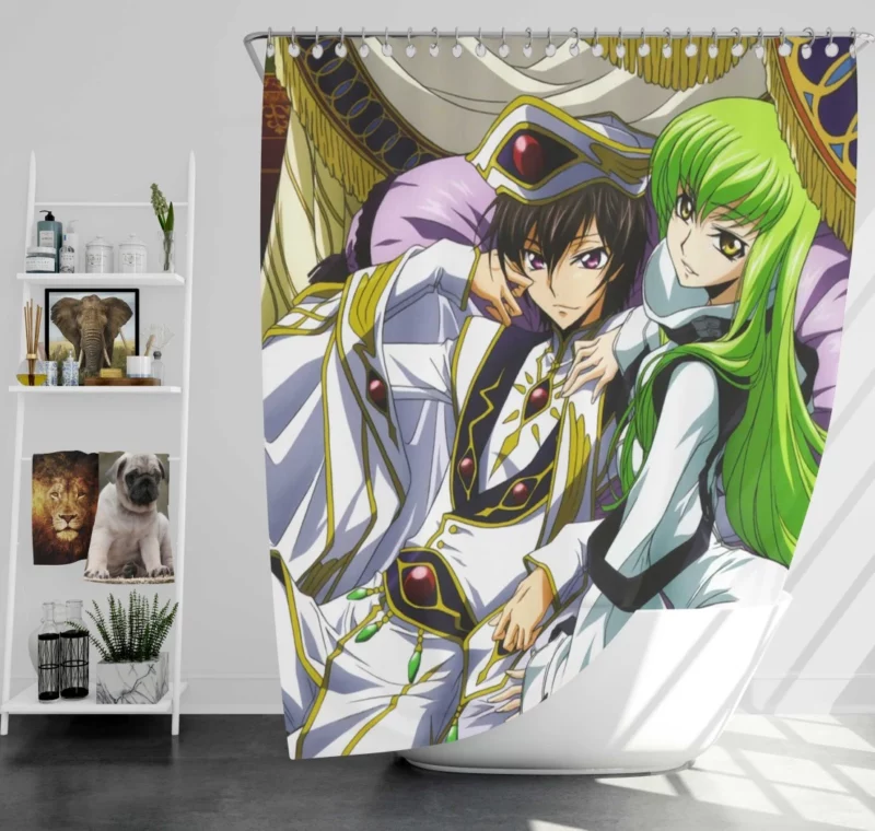 C.C. Lelouch & Suzaku Anime Shower Curtain