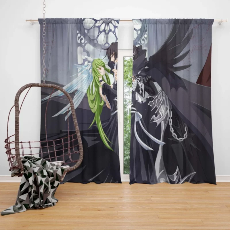 C.C. & Lelouch Unbreakable Bond Anime Curtain