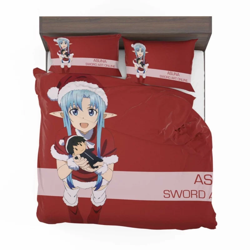 Christmas with Asuna and Kirito Anime Bedding Set 1