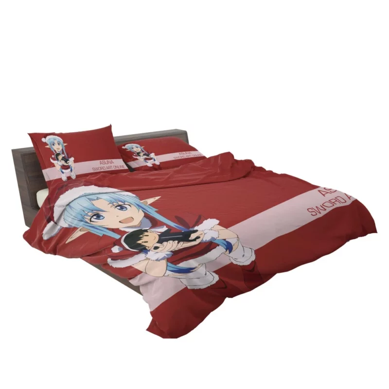 Christmas with Asuna and Kirito Anime Bedding Set 2