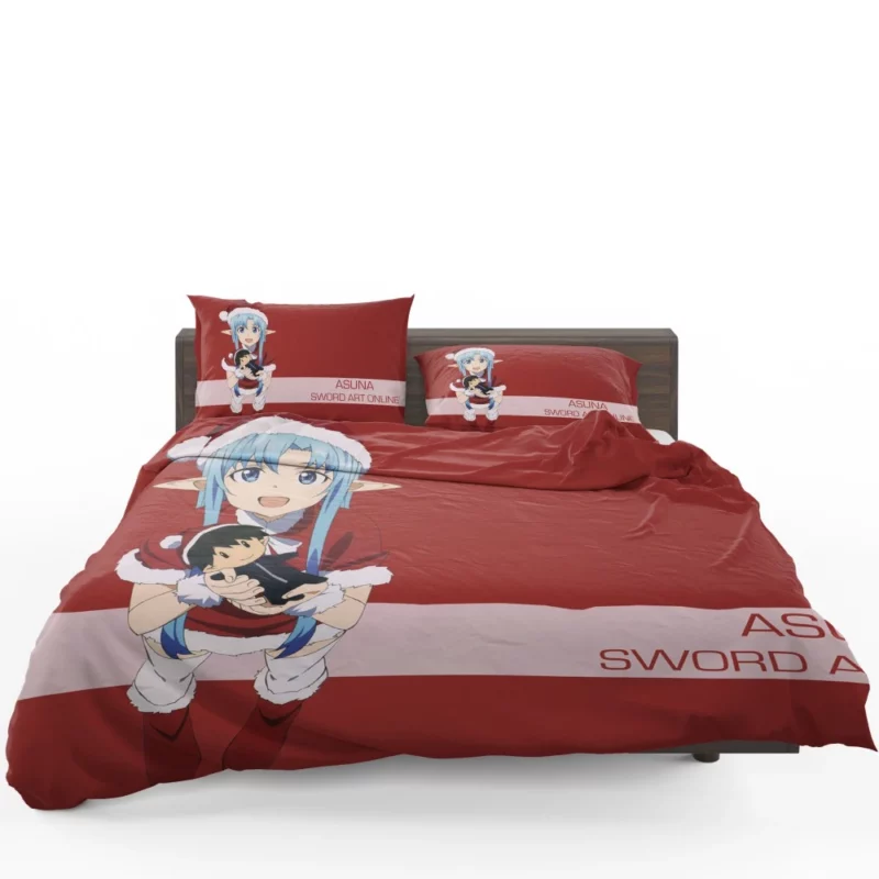 Christmas with Asuna and Kirito Anime Bedding Set