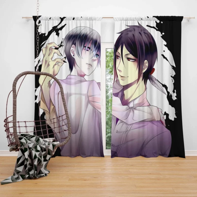 Ciel and Sebastian Dark Allure Anime Curtain