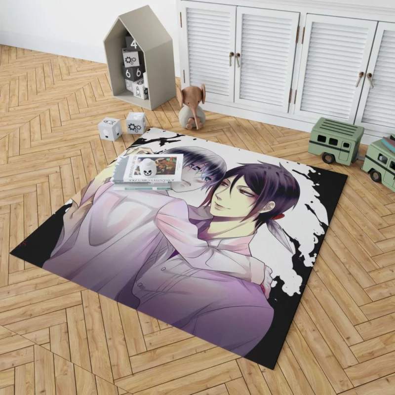 Ciel and Sebastian Dark Allure Anime Rug 1