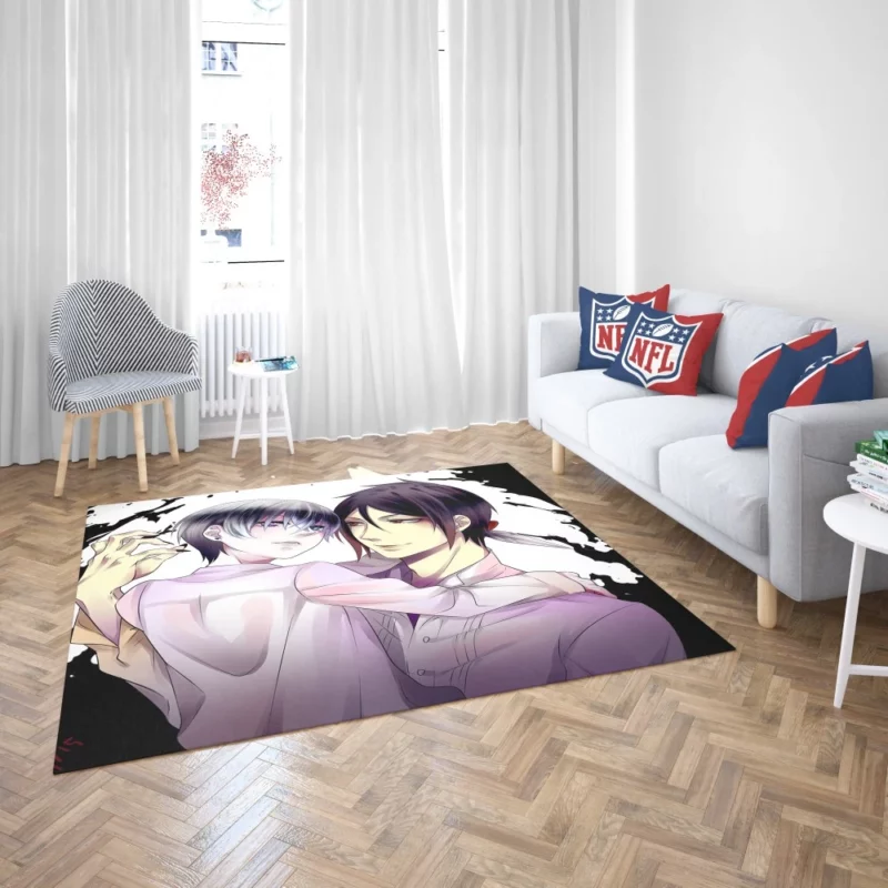 Ciel and Sebastian Dark Allure Anime Rug 2