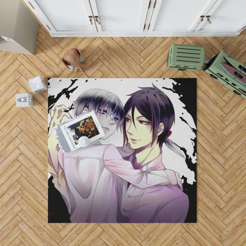 Ciel and Sebastian Dark Allure Anime Rug