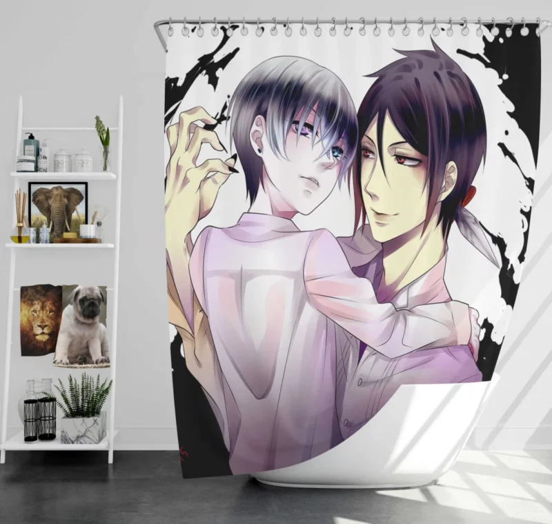 Ciel and Sebastian Dark Allure Anime Shower Curtain