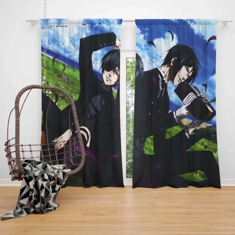 Ciel and Sebastian Unbreakable Bond Anime Curtain