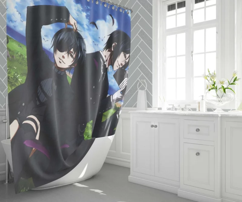 Ciel and Sebastian Unbreakable Bond Anime Shower Curtain 1