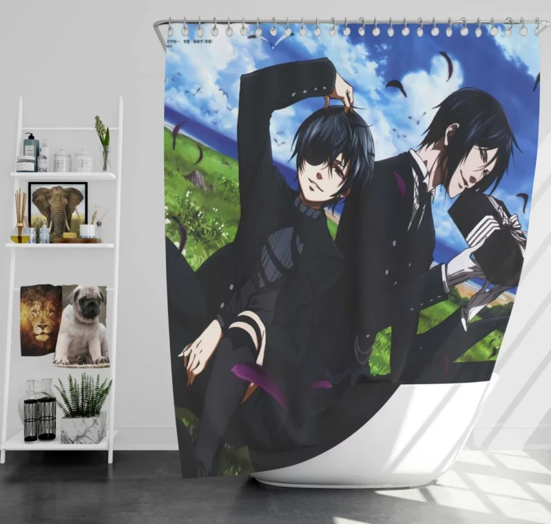 Ciel and Sebastian Unbreakable Bond Anime Shower Curtain