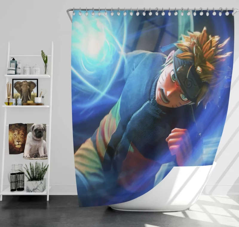 Clash of Heroes in Jump Force Anime Shower Curtain