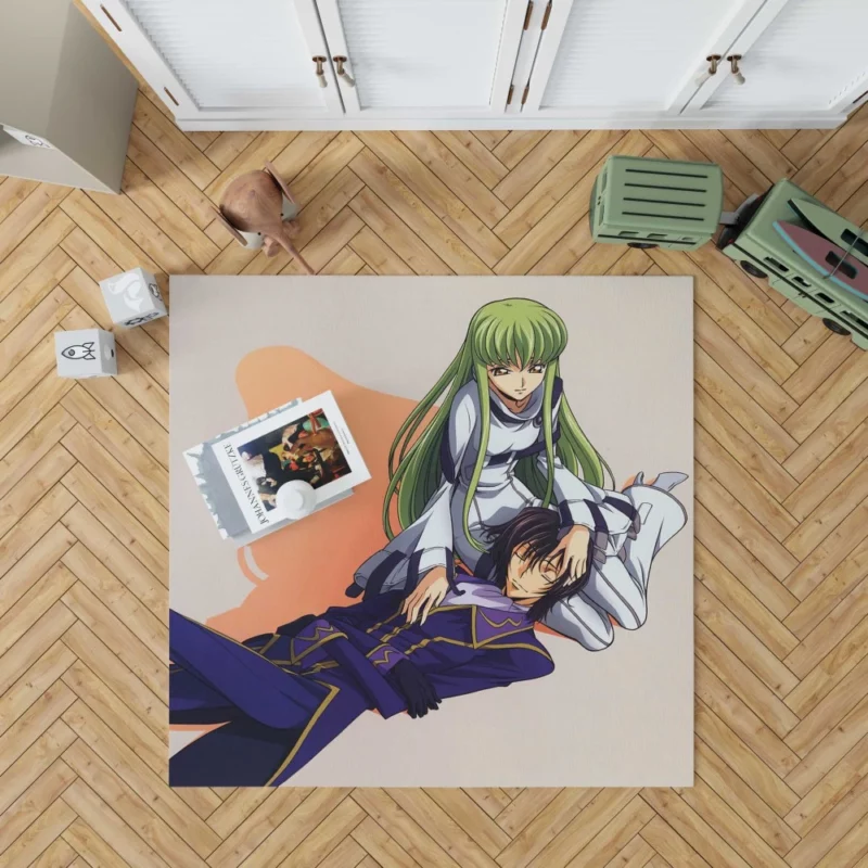 Code Geass C.C. & Lelouch Anime Rug