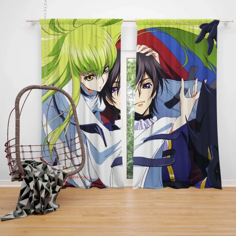 Code Geass C.C. Lelouch Connection Anime Curtain