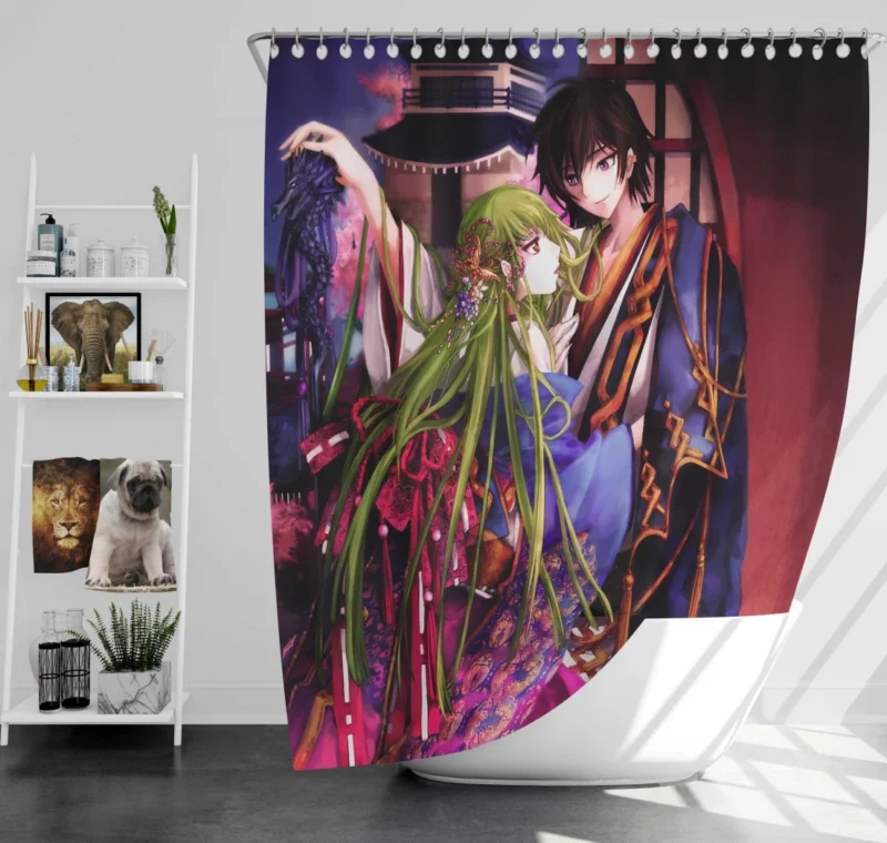 Code Geass Lelouch Journey Anime Shower Curtain