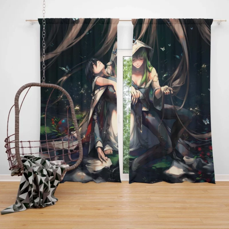 Code Geass Lelouch Lamperouge C.C. Anime Curtain