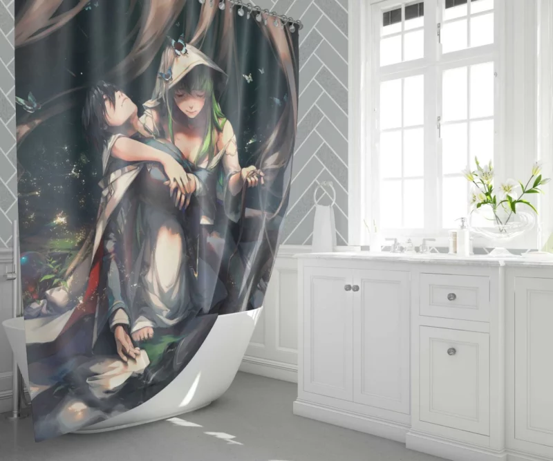 Code Geass Lelouch Lamperouge C.C. Anime Shower Curtain 1