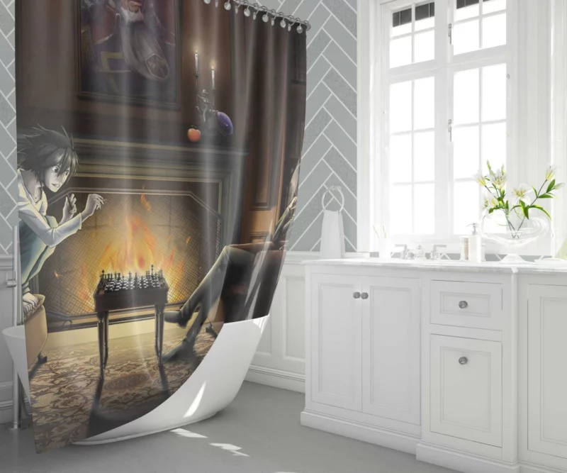 Code Geass x Death Note Crossover Anime Shower Curtain 1