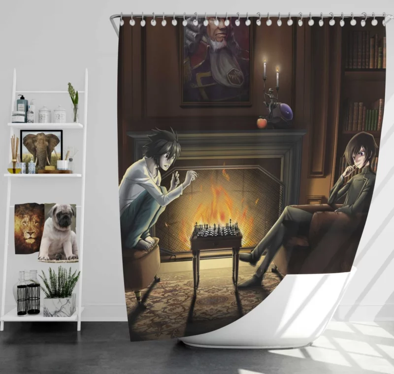 Code Geass x Death Note Crossover Anime Shower Curtain