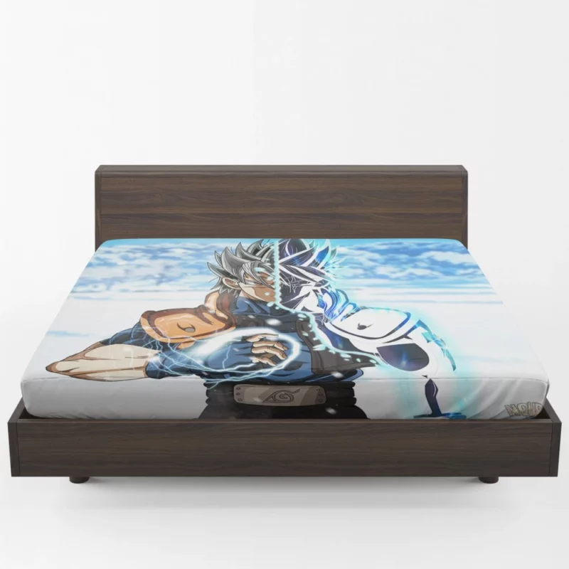 Crossover Naruto & Goku Unite Anime Fitted Sheet 1