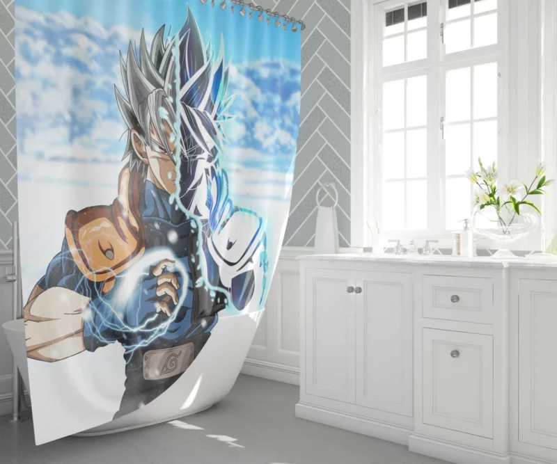 Crossover Naruto & Goku Unite Anime Shower Curtain 1