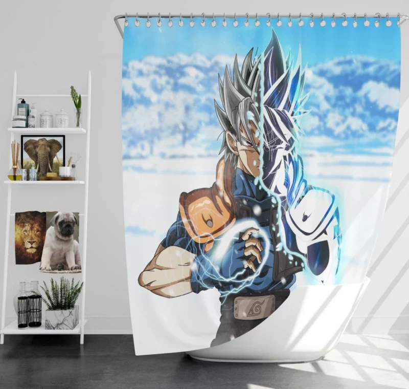 Crossover Naruto & Goku Unite Anime Shower Curtain