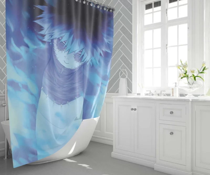 Dabi Fiery Persona in My Hero Academia Anime Shower Curtain 1