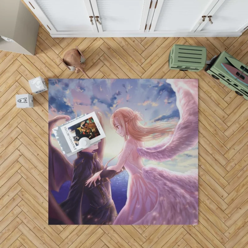 Dawn of Kirito and Asuna Journey Anime Rug