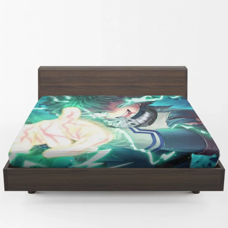 Delaware SMASHHHHH Midoriya Battle Cry Anime Fitted Sheet 1