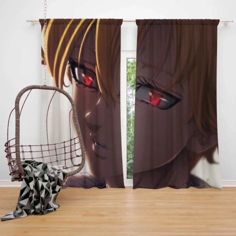 Demon Girl Meliodas Fiery Eyes Anime Curtain