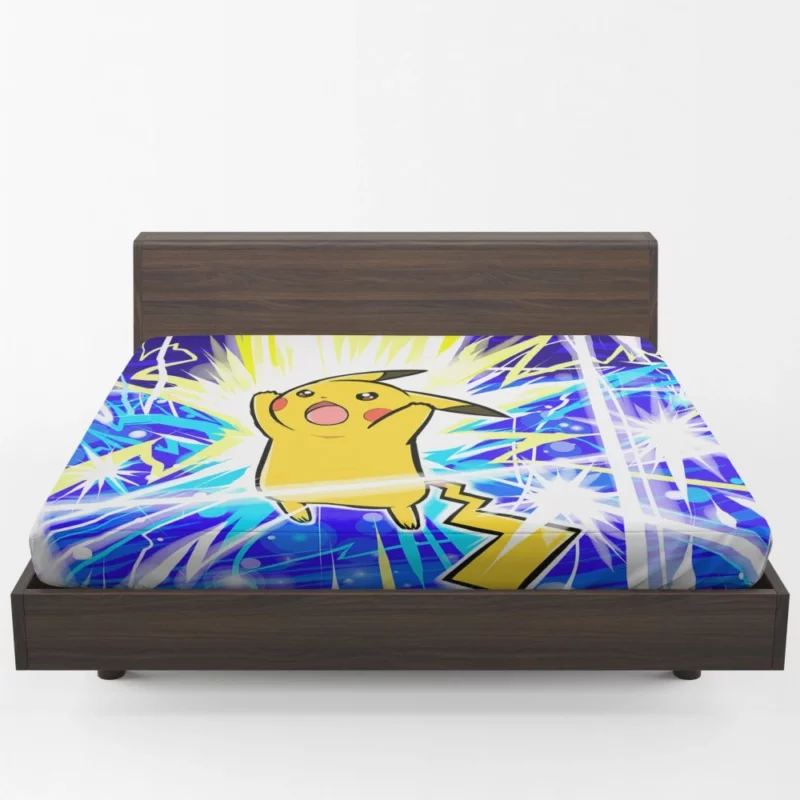 Detective Pikachu Coffee Break Anime Fitted Sheet 1