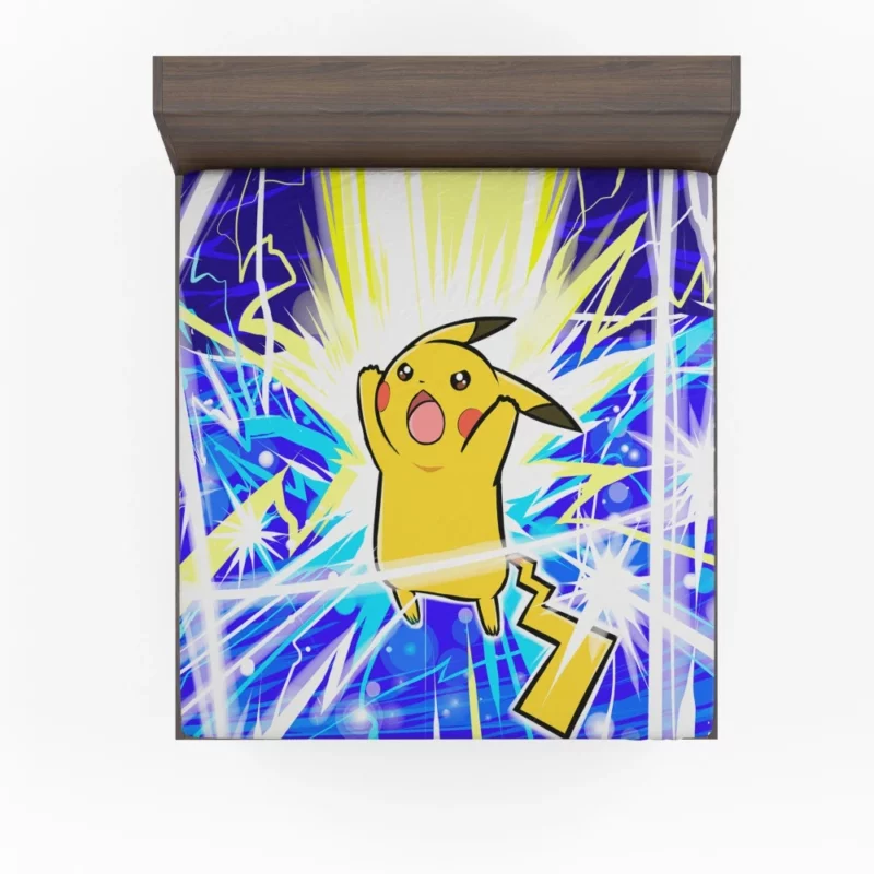 Detective Pikachu Coffee Break Anime Fitted Sheet