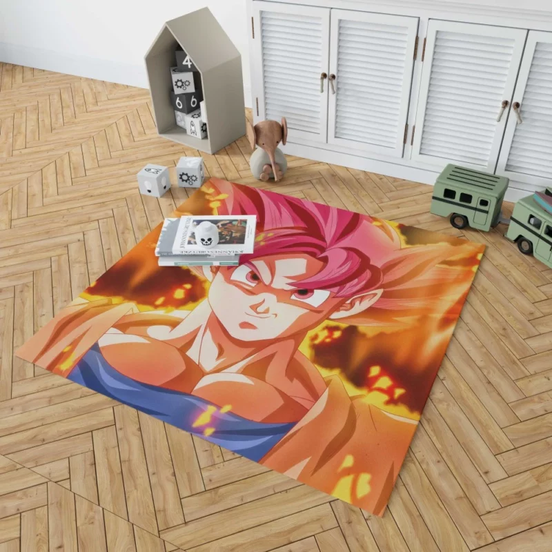 Dragon Ball Super Godku Rises Anime Rug 1