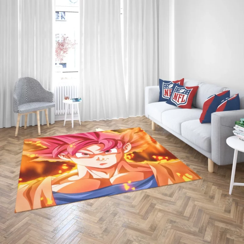 Dragon Ball Super Godku Rises Anime Rug 2