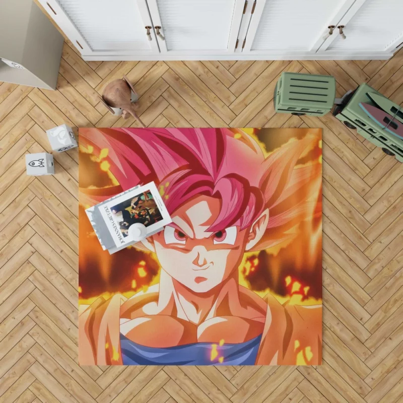 Dragon Ball Super Godku Rises Anime Rug